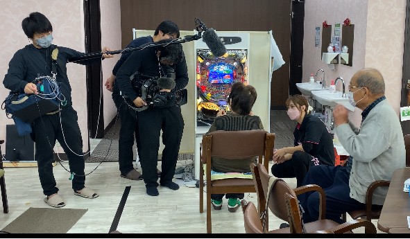 NHK前橋による循環型福祉プロジェクトの撮影風景